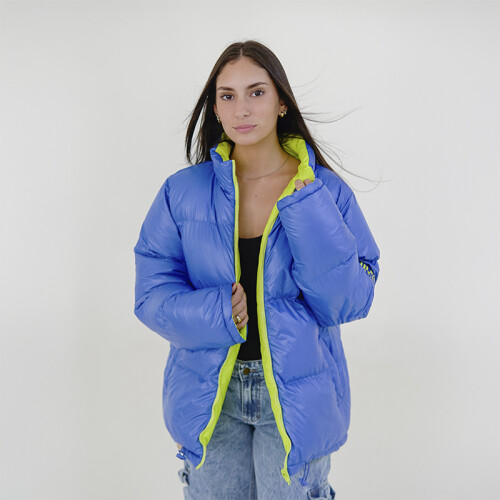 Campera Pulau Puffer Gloffy Reversible Azul