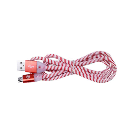 Cable USB recubierto de tela con luz para android 1m Cable Usb Recubierto De Tela Con Luz Para Android 1m