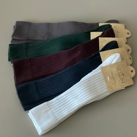 Medias Clásica Canalé Con Puño (3/4) Gris Topo