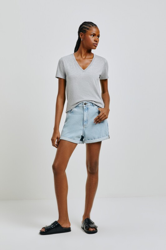 BLUSA MM FEM CINZA MESCLA