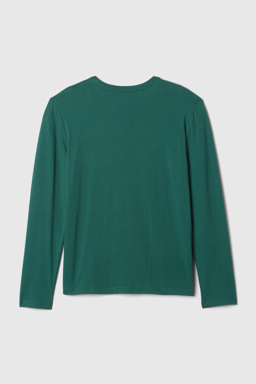 Remera Logo Gap Manga Larga Niño Green Dino