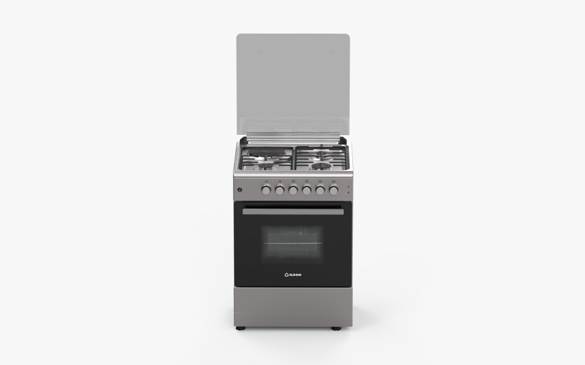 Cocina Combinada Eldom Vicenza Horno Eléctrico C/Convección - Turbina 3H Gas + 1 Disco Eléctrico 