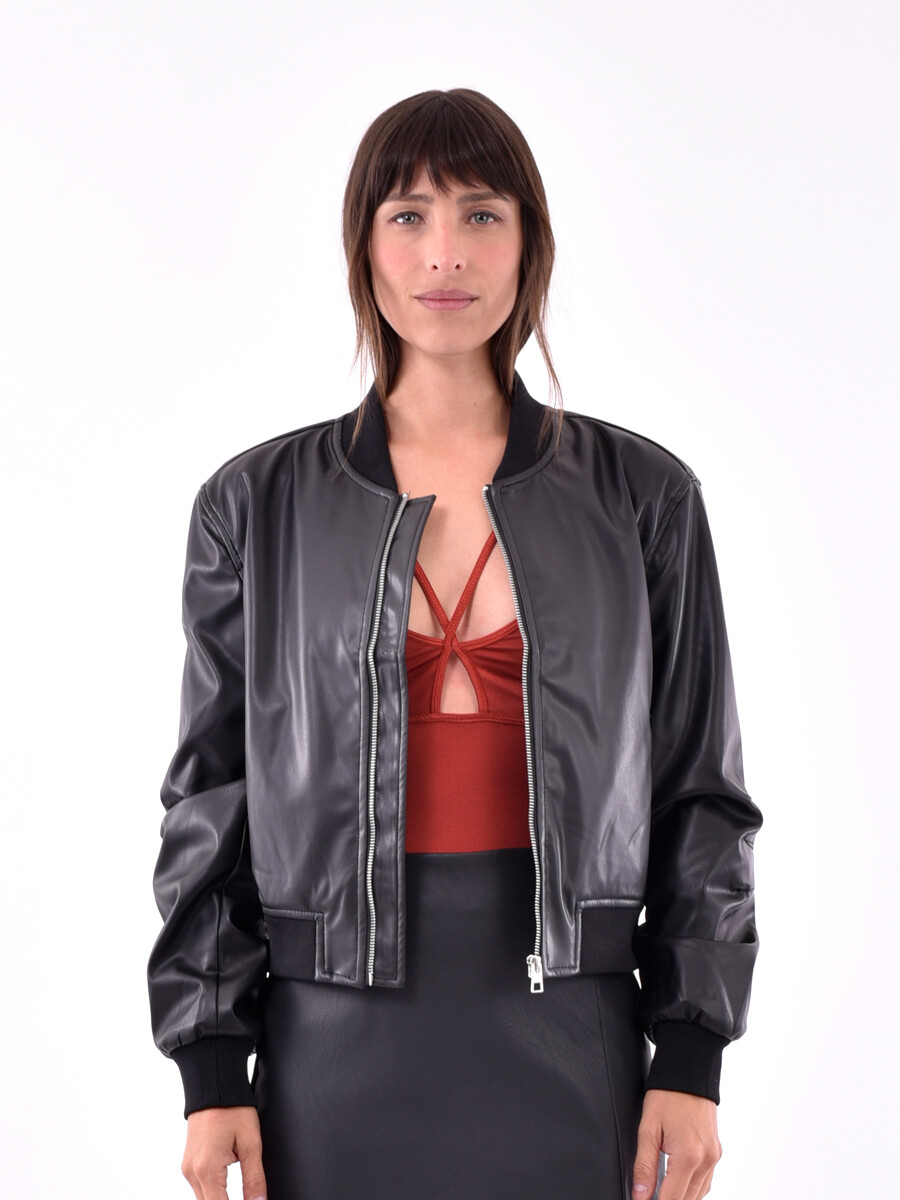 CAMPERA BOMBER PRINA - NEGRO 