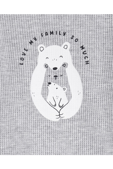 Set dos piezas de algodón térmico, pantalón y body, diseño osos polares Set dos piezas de algodón térmico, pantalón y body, diseño osos polares