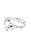 PULSERA RÍGIDA CON TRES BOLAS EN ALEACIÓN DE METALES BAÑADAS EN PLATA DE LEY Pulsera