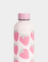 Accesorios Cocina Foodie Botella Metálica Estampada "strawberry" - Rosa Claro