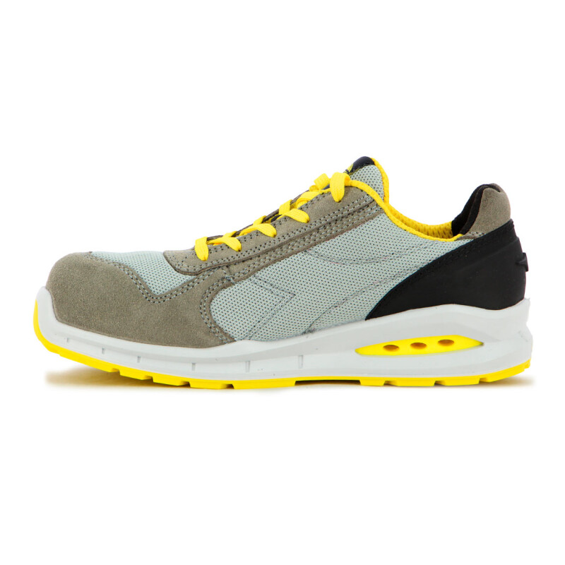 Diadora Safety Shoes Upper Pu Outsole Run Net Ab Low S1ps Fo Sr Gris-plateado