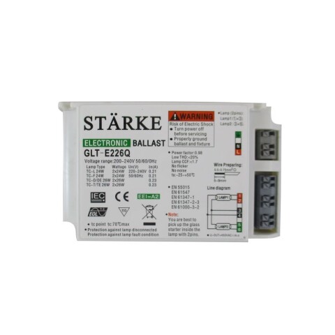 REACTANCIA ELECTRONICA 2X26W ALTO FACTOR REACTANCIA ELECTRONICA 2X26W ALTO FACTOR