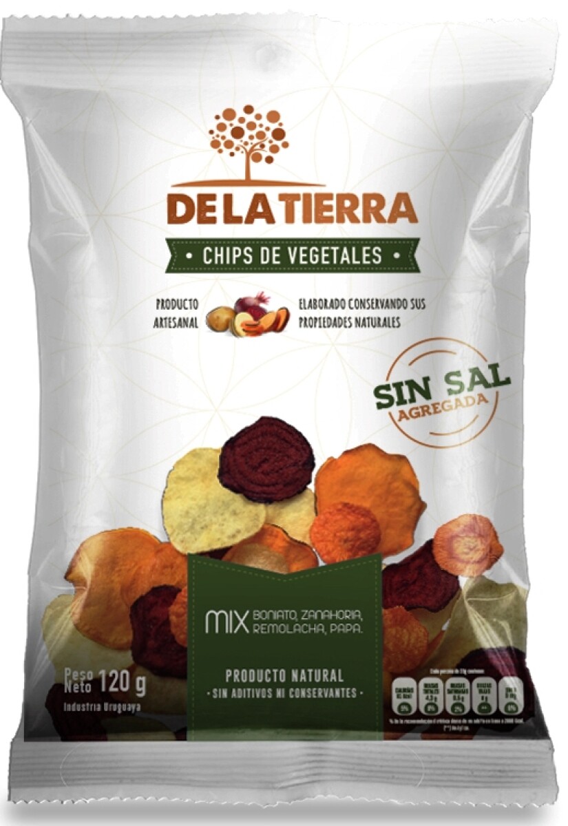 Snack mix chips sin sal 120g DE LA TIERRA 