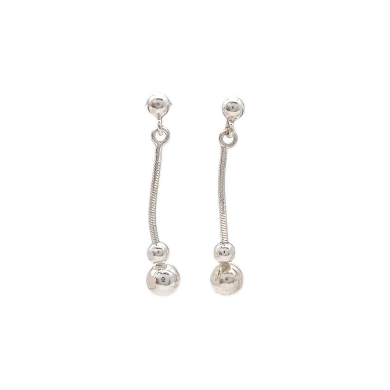 Caravanas Colgantes Puntos-Plata 925-Sin Piedra-CA4053 sinpiedra