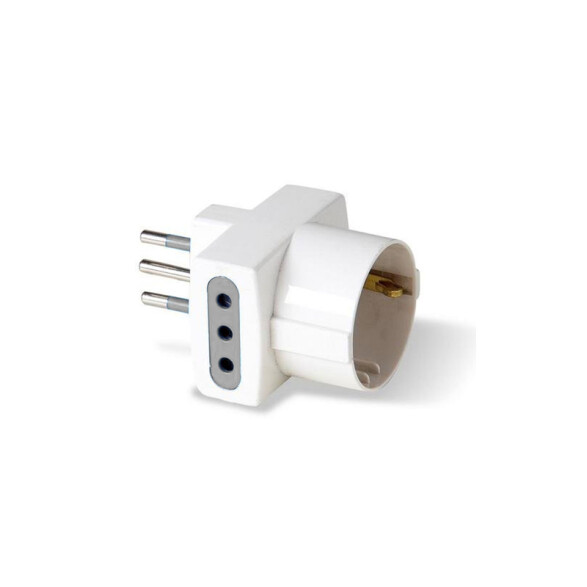 Adaptador ficha 2P+T y 1 schuko + 2 tres en línea M31147