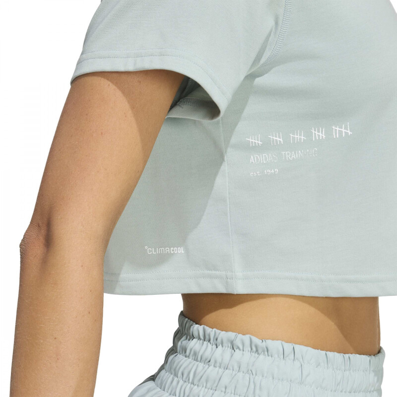 Remera Adidas W PWR G T Mujer KB9398 Celeste