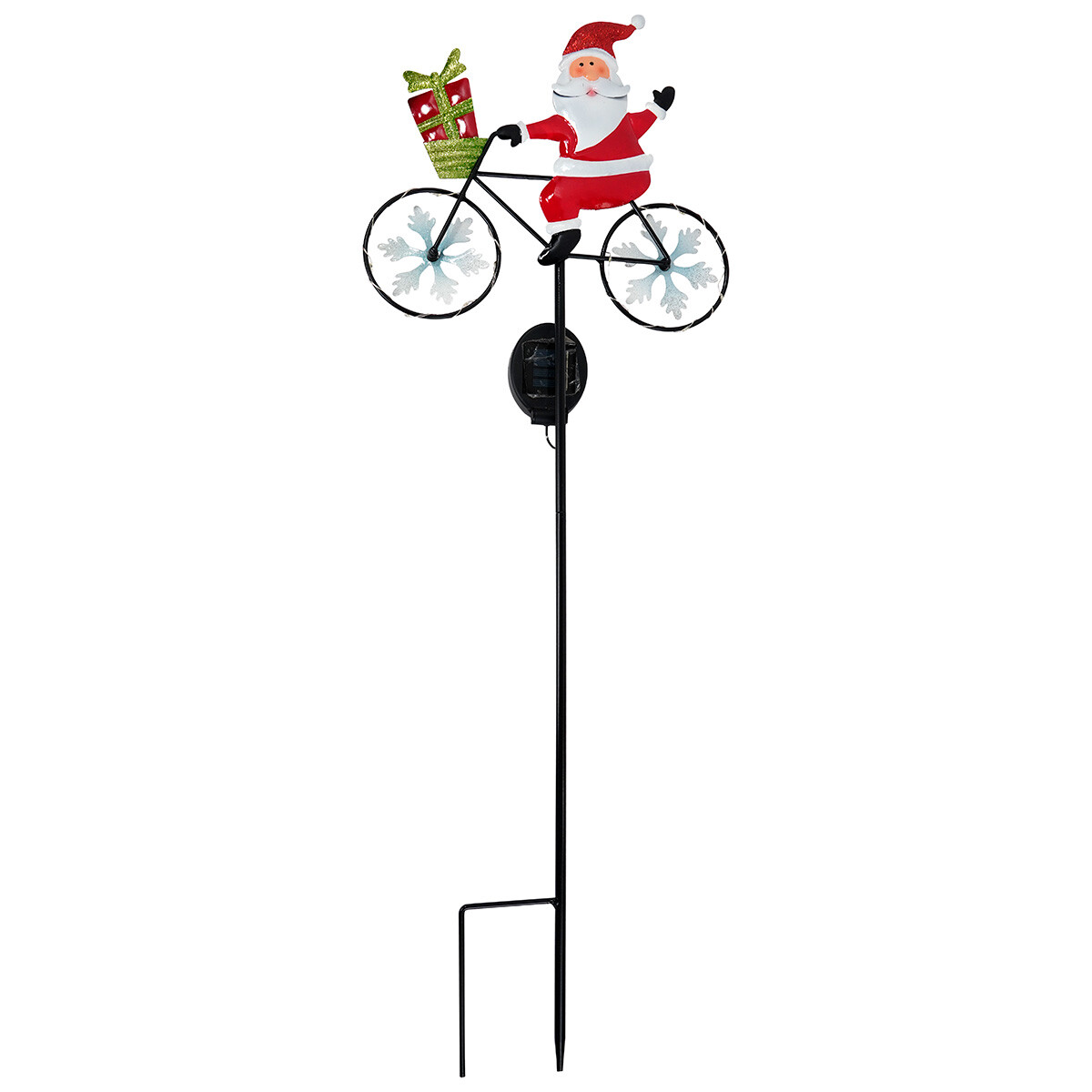 Tutor de metal para plantas navideño 