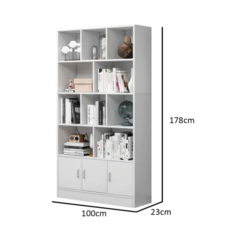 Estantería Biblioteca 5 Niveles 3 Puertas 100 cm x 178 cm 001