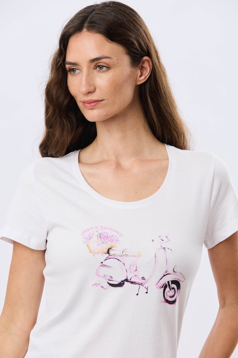 REMERA ESTAMPADA DE ALGODÓN - Blanco 