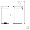 Papelera Basurero Tramontina con pedal y cubo plástico 30 L Papelera Basurero Tramontina con pedal y cubo plástico 30 L