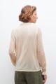 Cardigan con mangas caladas beige melange