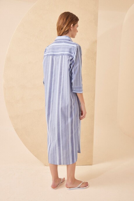 VESTIDO CAMISERO SAILOR CELESTE