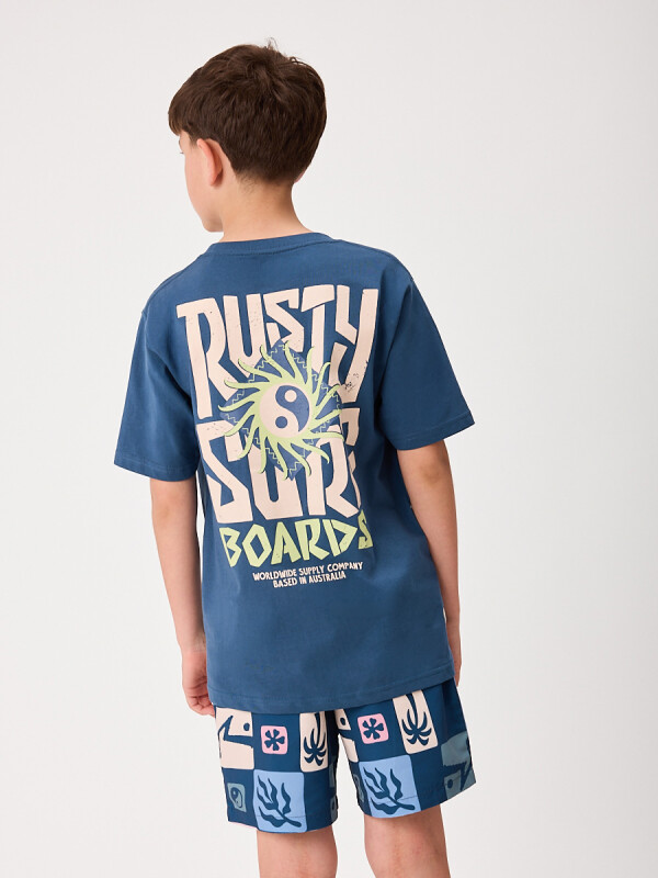 T-SHIRT AMSTER TEEN RUSTY Azul