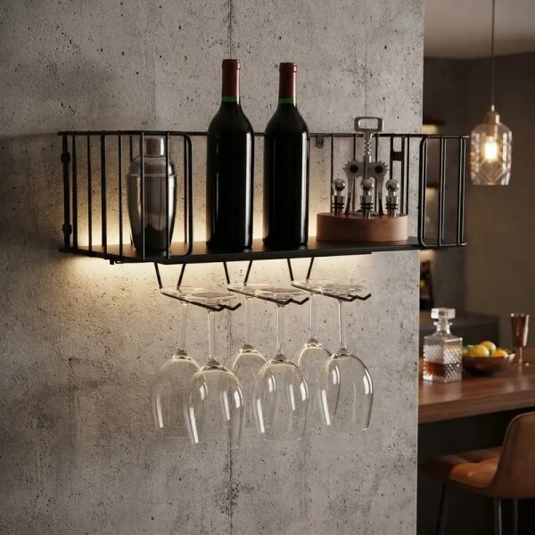 Soporte Para Copas Y Botellas De Pared Soporte Para Copas Y Botellas De Pared
