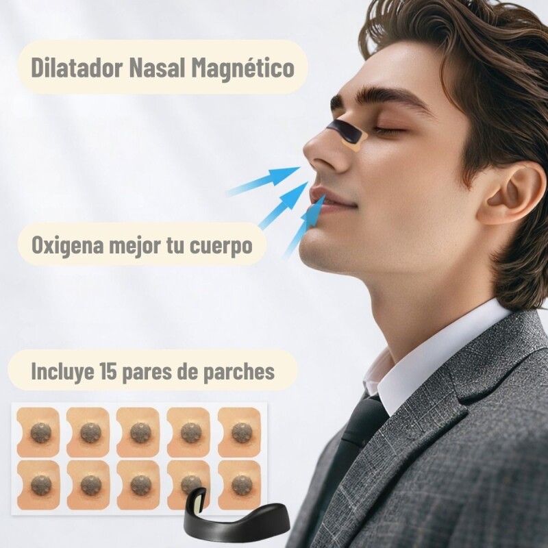 Dilatador Nasal Clip Magnetico Tiras Nasales 15 Par Parches Dilatador Nasal Clip Magnetico Tiras Nasales 15 Par Parches