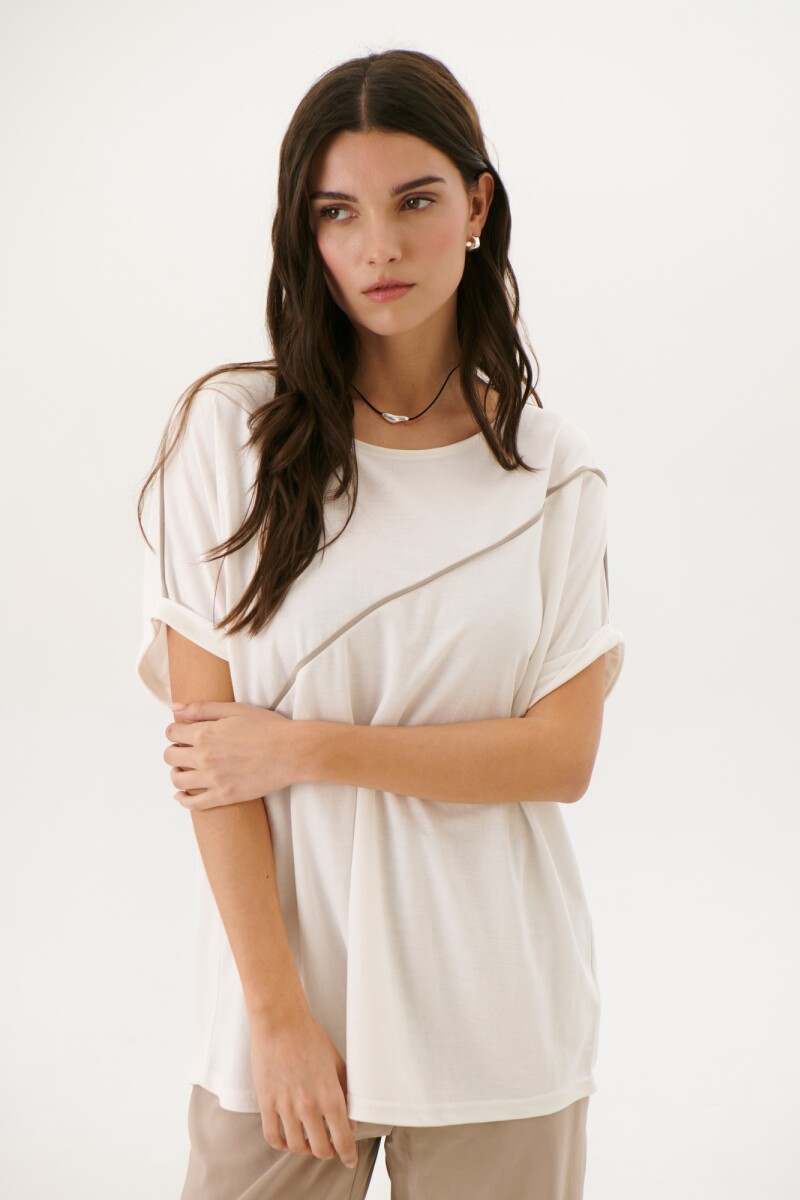 REMERA DIAGONAL BLANCO
