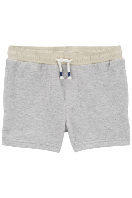 Short de algodón, con cordón, gris Sin color