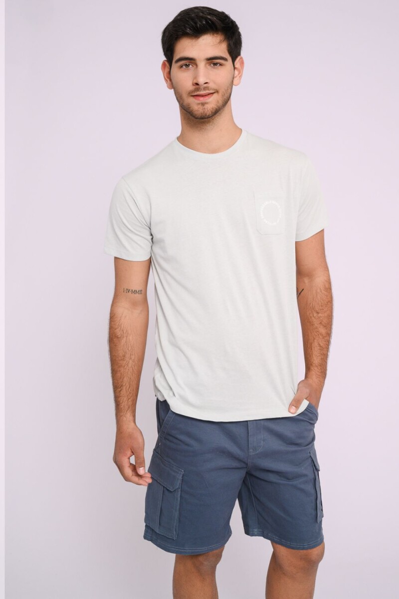 Remera estampada Celeste