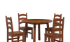 Conjunto de Comedor 4 sillas - Brunei Nogal