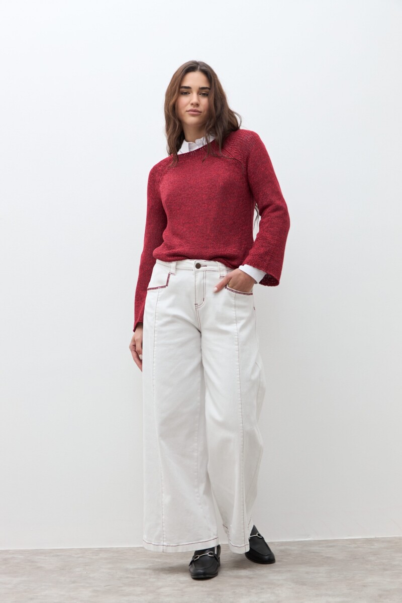 Sweater cinta escote bote bordo