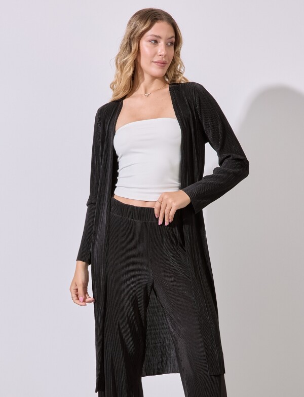 Cardigan Plisado NEGRO