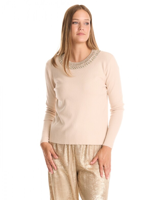 Buzo Brillos BEIGE