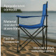 Silla Camping Pesca Plegable Estructura Metal Azul