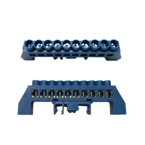BARRA NEUTRO RIELERO 10 POLOS AZUL. VCP BARRA NEUTRO RIELERO 10 POLOS AZUL. VCP