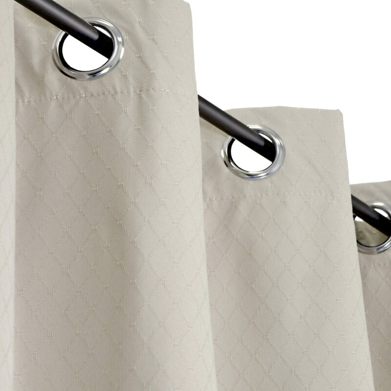 CORTINA ANTISOLAR CASSIE BEIGE C/RELIEVE 137X229CM Unica