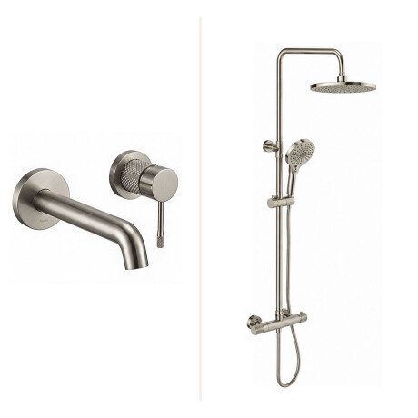GRIFERIA JUEGO DE GRIFERIA MONOCOMANDO BRILLO SIGNATURE GRIS-BRUSHED NICKEL