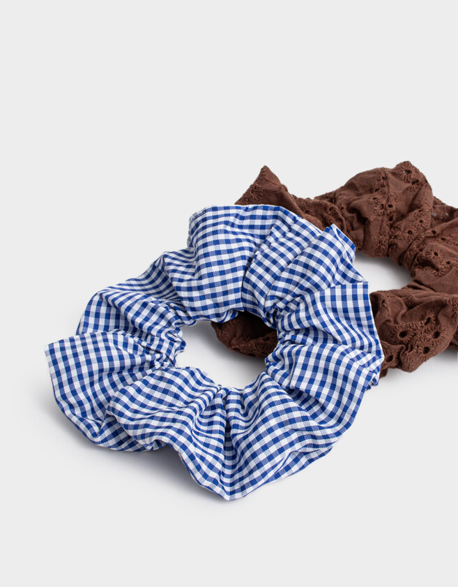 Skunzies Set por 2 Scrunchie - Combinacion Bicolor