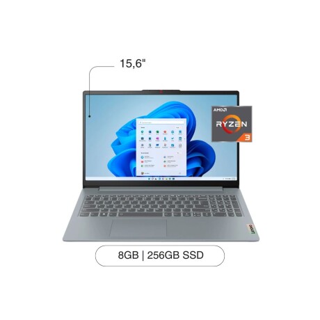 Notebook LENOVO Ideapad Slim 3 15,6' FHD 256GB / 8GB RAM Ryzen 3 30 W11 - Gray Notebook LENOVO Ideapad Slim 3 15,6' FHD 256GB / 8GB RAM Ryzen 3 30 W11 - Gray