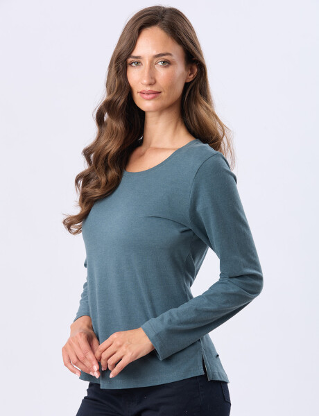 REMERA BÁSICA DE ALGODÓN Petroleo