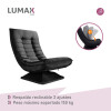 Sillón Reclinable 1 Cuerpo Giratorio 360º Nobby Negro