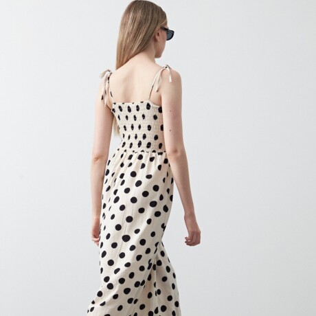 VESTIDO PECANA Negro/Crudo