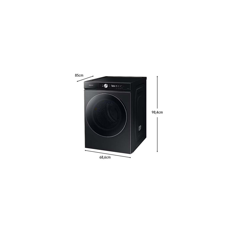 Lavarropas Samsung Bespoke AI 25 kg Negro con AI Ecobubble, Vapor Higiénico y Auto Open Door WF25B9600KV Lavarropas Samsung Bespoke AI 25 kg Negro con AI Ecobubble, Vapor Higiénico y Auto Open Door WF25B9600KV