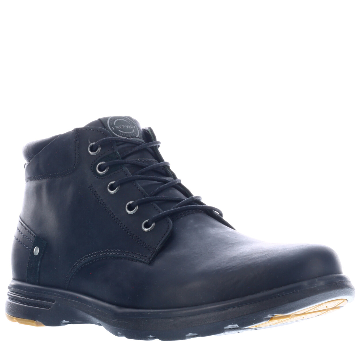 Botas de Hombre Freeway Casual - Negro (Cuero Graso) 