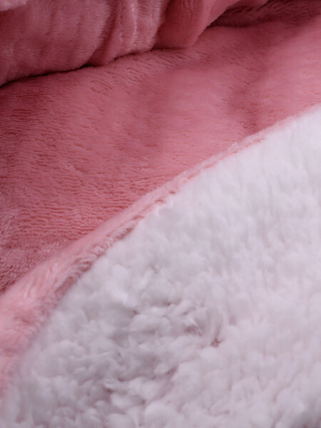 MANTA SHERPA 2 PLAZAS ROSADO