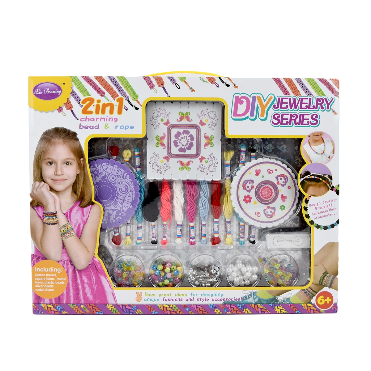 Juego para armar trenzas collares y pulseras 