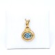 Colgante En Oro 18K Con Topacio Celeste Colgante En Oro 18K Con Topacio Celeste