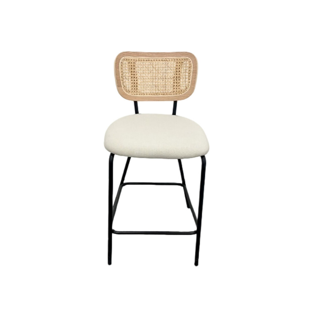 BUTACA BAR RATTAN-Y-METAL NATURAL-BEIGE BRISA