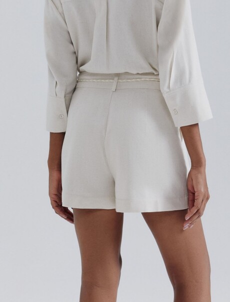 SHORT DE SASTRE RECTO BLANCO