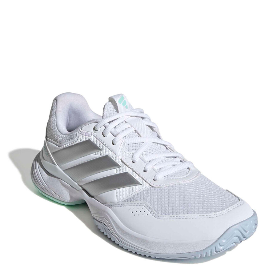 Championes de Mujer Adidas Game Court 3 All Blanco - Plata