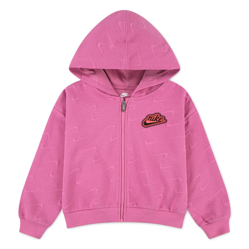 Abrigo New Impressions Con cierre Hoodie de Niña Rosado